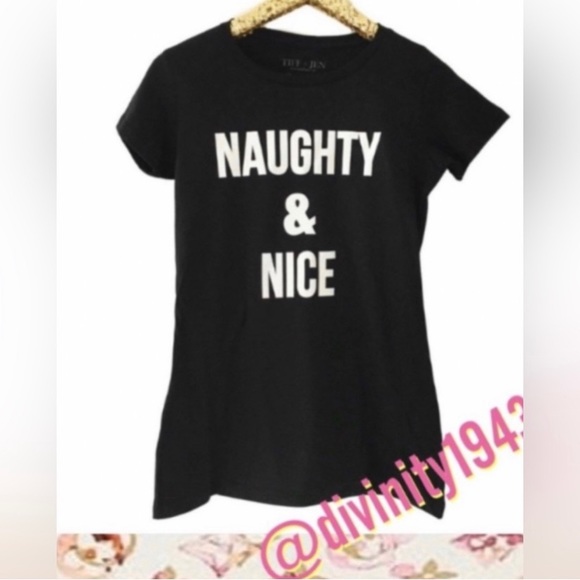 •Naughty & Nice•black/white graphic T-shirt
New with tags! - Picture 3 of 5